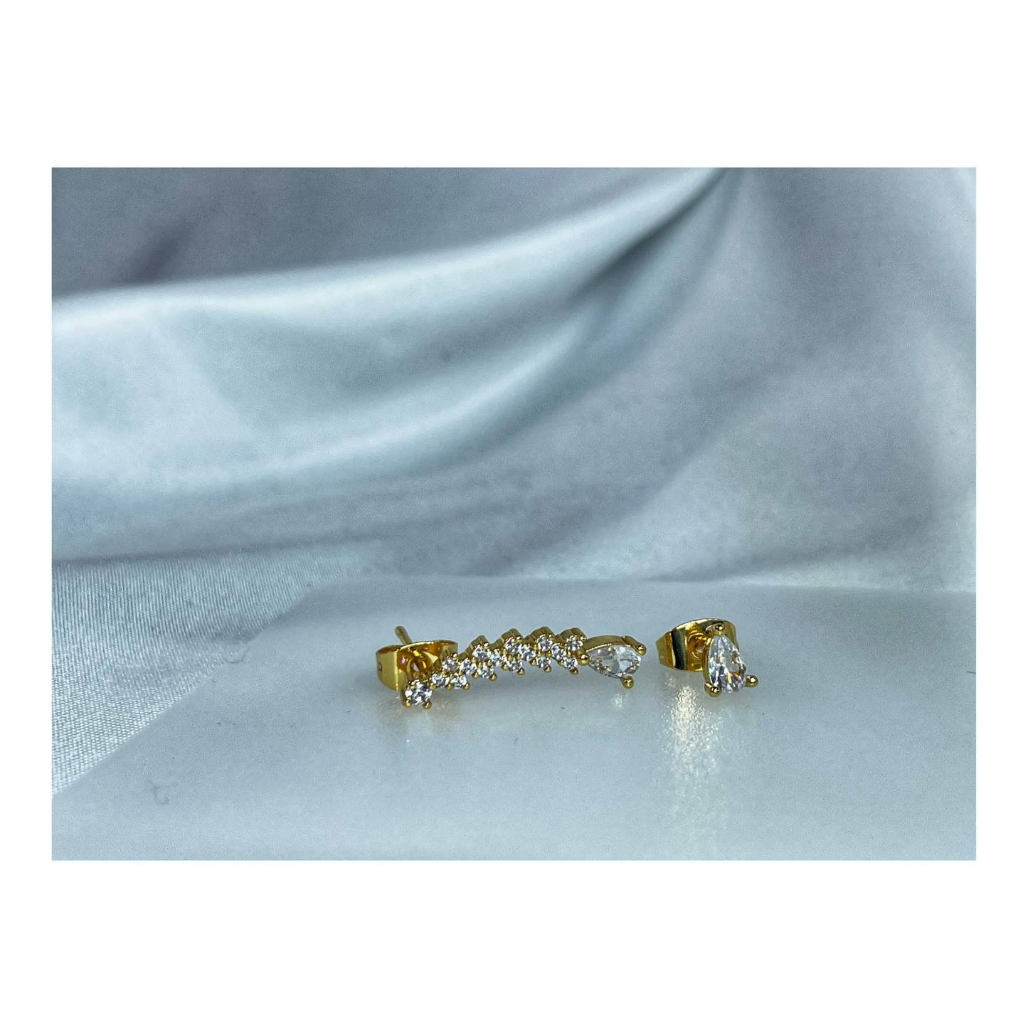 Dripping In Jewels Earrings In Gold