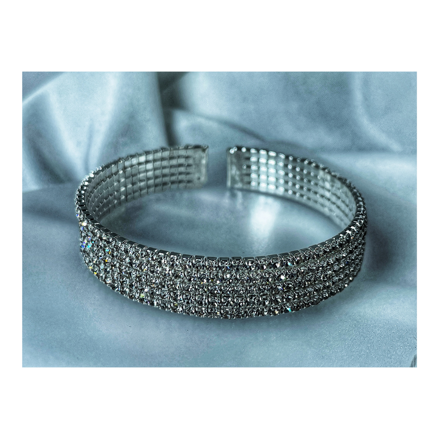 Icy Cuff Bracelet In Silver