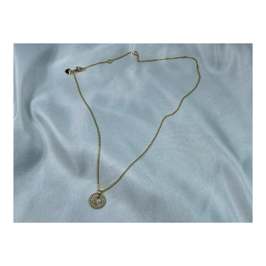 Bright Hamsa Necklace In Gold