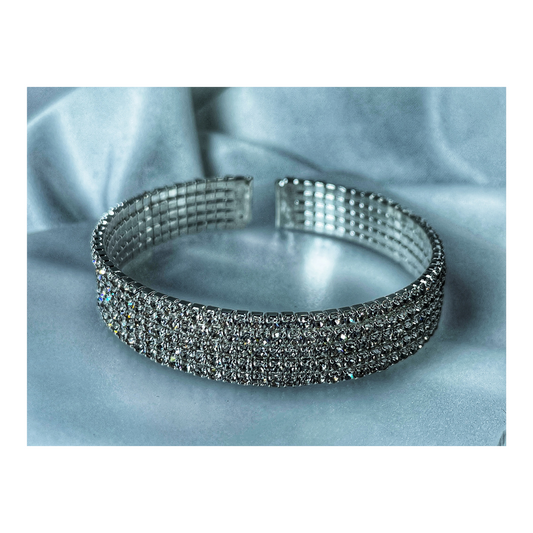 Icy Cuff Bracelet In Silver